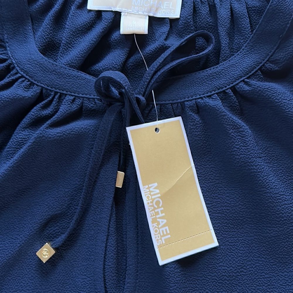 NEW Michael Kors Cold Shoulder Blouse - Picture 6 of 7